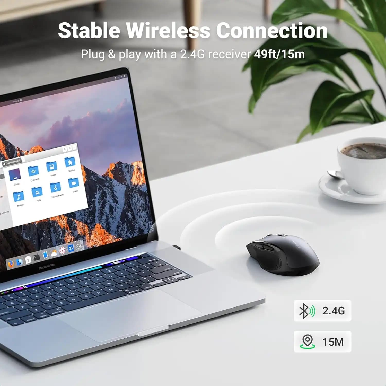 ماوس بی سیم یوگرین UGREEN Wireless Mouse 2.4G MU006 — تصویر ۴