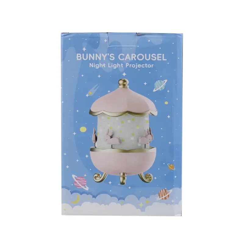 چراغ خواب اسپیکردار کاروسل خرگوشی مدل Bunny Carousel Projector Night Light — تصویر ۴