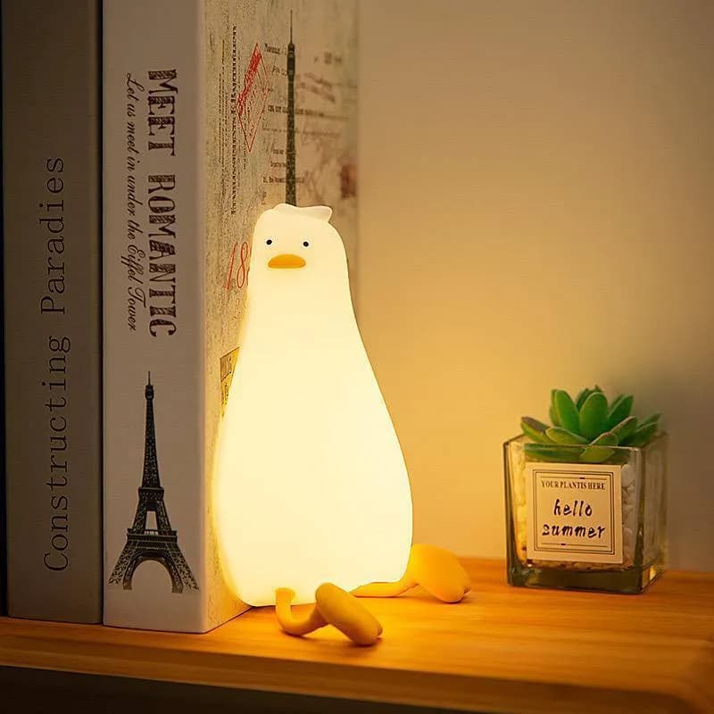 چراغ خواب سیلیکونی مدل اردک خسته مدل RGB — تصویر ۸