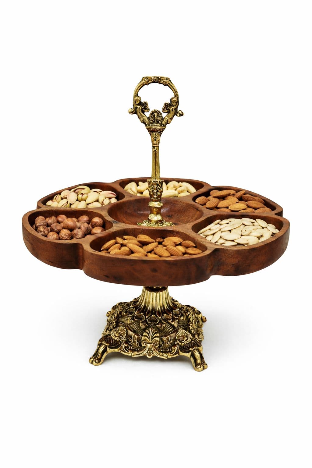 اردوخوری چوب و برنز پارمیس 6 تایی — تصویر ۲