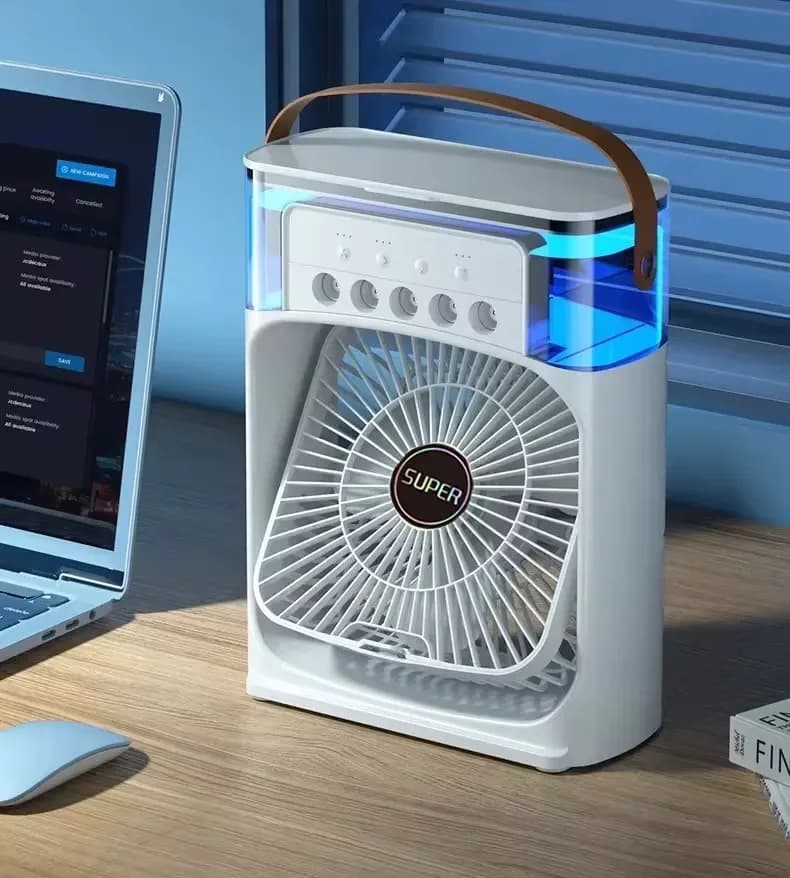 پنکه رومیزی مه پاش مدل Mini Cooling Fan RGB — تصویر ۲