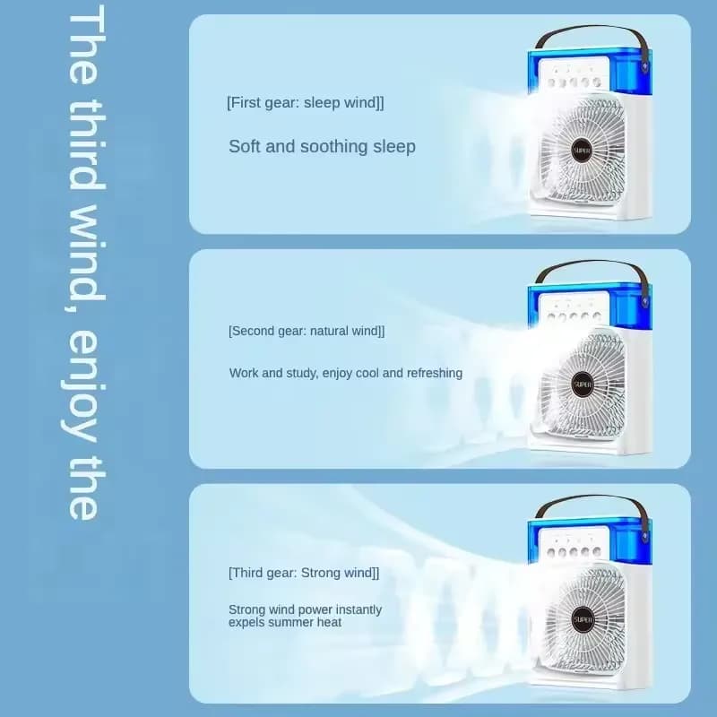 پنکه رومیزی مه پاش مدل Mini Cooling Fan RGB — تصویر ۷