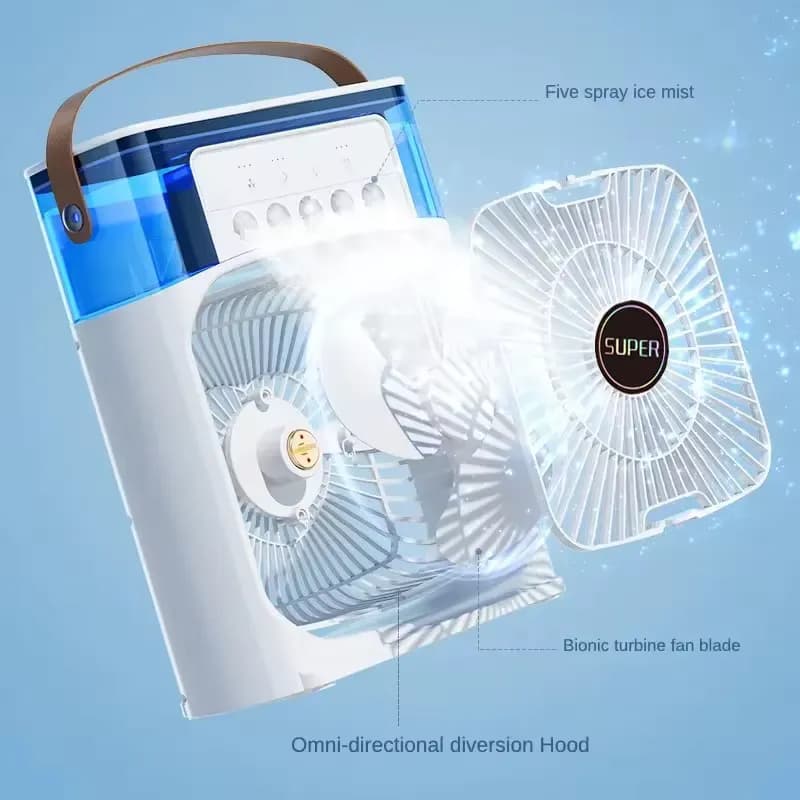 پنکه رومیزی مه پاش مدل Mini Cooling Fan RGB — تصویر ۸