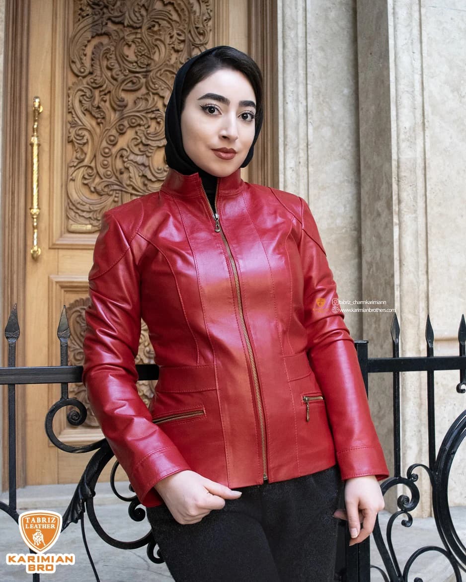 کاپشن چرم زنانه کد 104