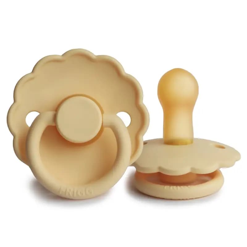 پستانک فریگ لاتکس گلبرگی سایز 2 رنگ Pale Daffodil (کرم)