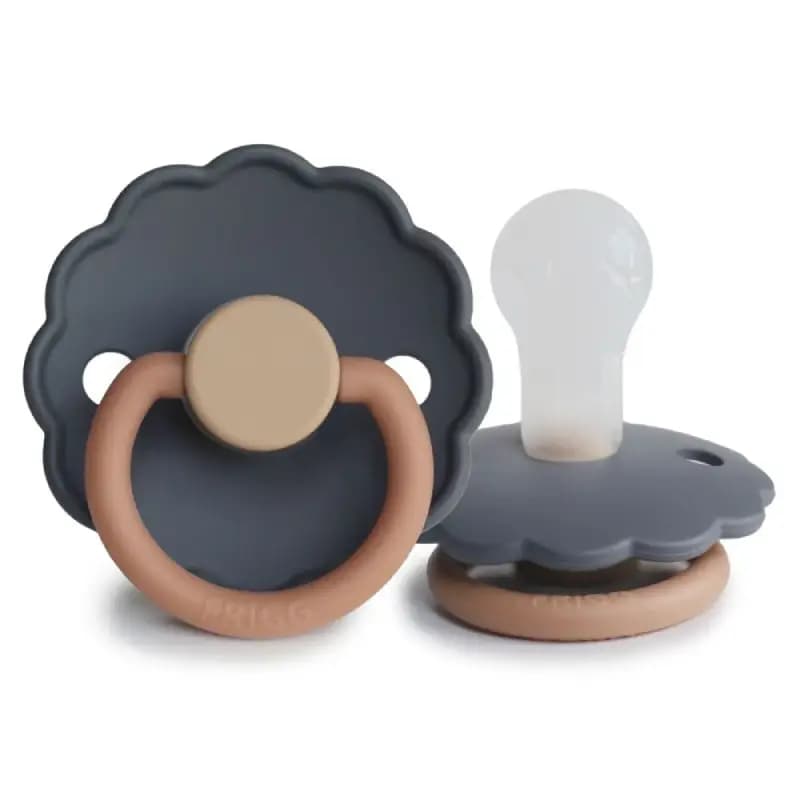 پستانک فریگ سیلیکونی سایز 2 رنگ Aurora (سرمه ای دسته قهوه ای) — تصویر ۲