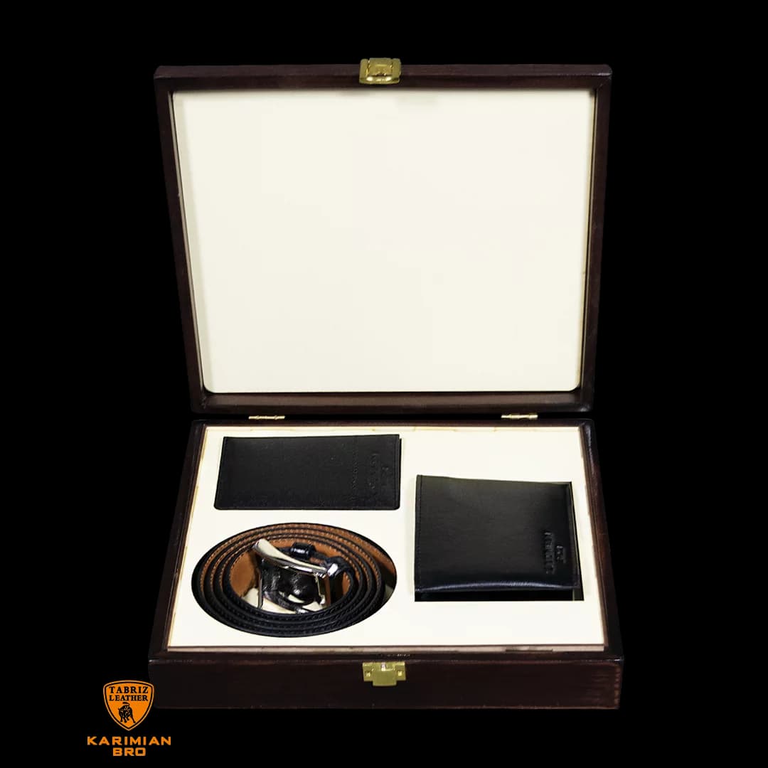جعبه ست اعلاء چوبی سه تکه ساده — تصویر ۳