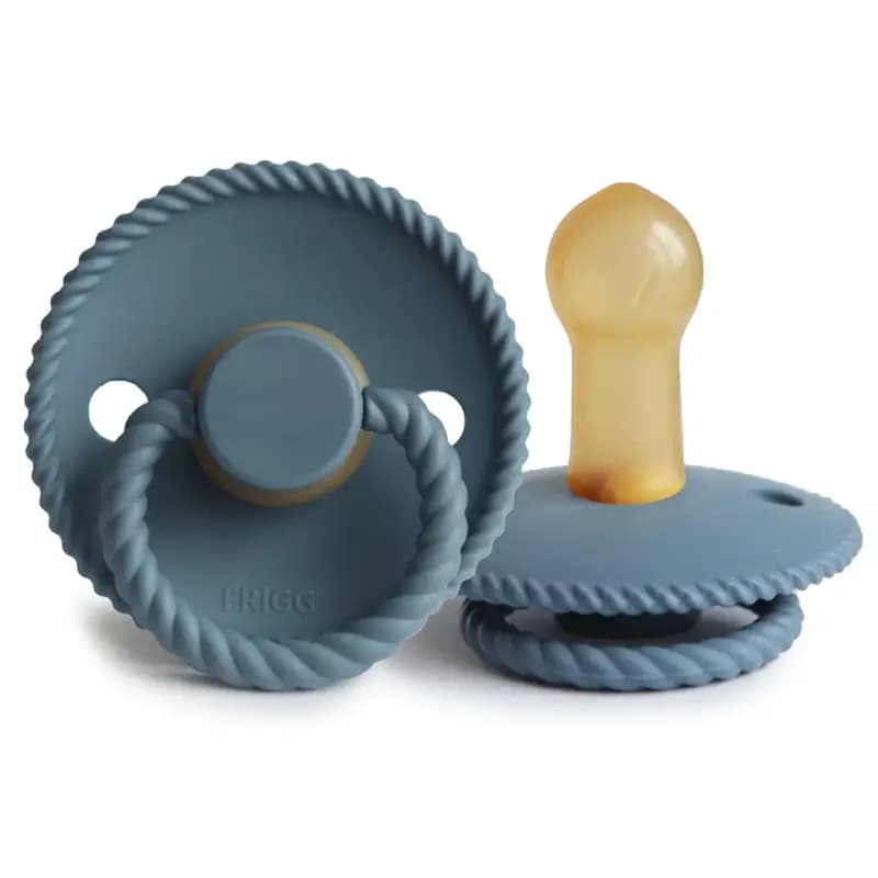 پستانک فریگ لاتکس طنابی سایز 2 رنگ Stone Blue (آبی سنگی) — تصویر ۲