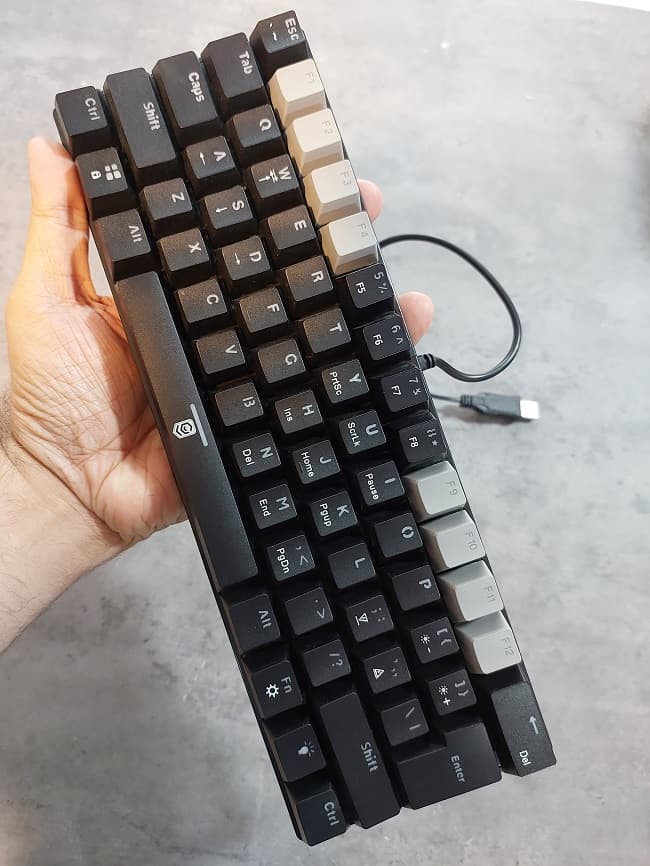 کیبورد مکانیکال anko 60 درصد RGB سفید خاکستری — تصویر ۳
