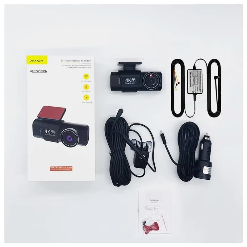 دوربین ثبت وقایع خودرو اتوویژن مدل OK309-K همراه با دوربین عقب و کیت برق مستقیم — تصویر ۱۲
