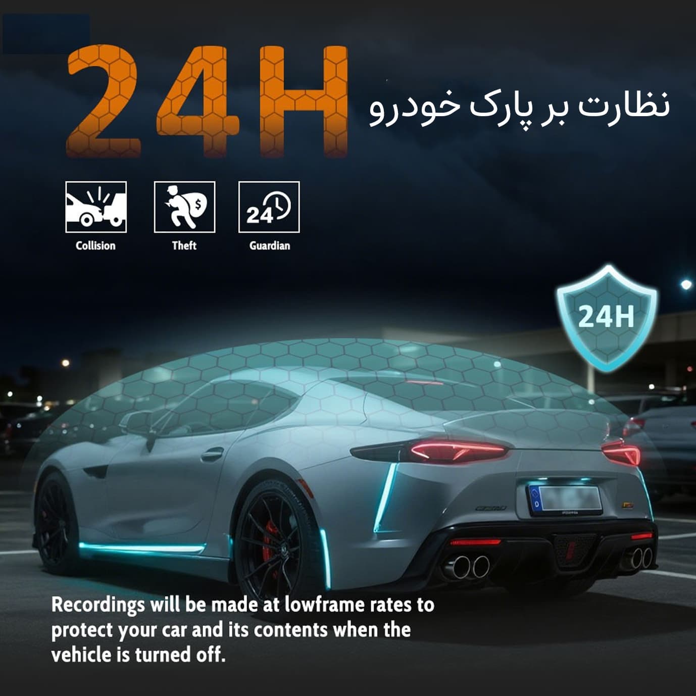 دوربین ثبت وقایع خودرو 4K اتوویژن مدل HX230 به همراه دوربین عقب، wifi و GPS — تصویر ۸