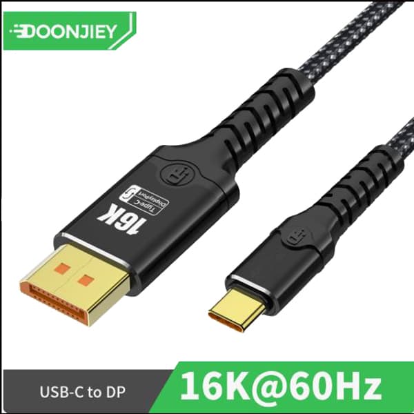 کابل تبدیل دوطرفه Display Port به USB-C دونجی مدل 16K-120Hz طول 2 متر — تصویر ۱۱