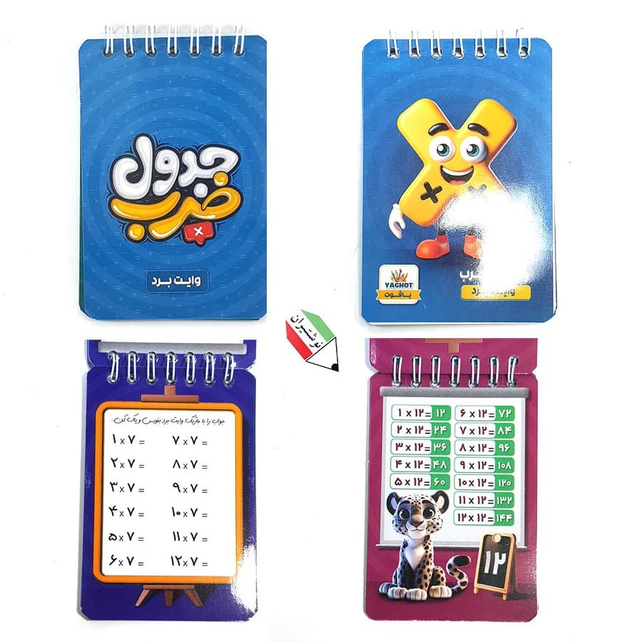 دفترچه جدول ضرب فنری وایت برد — تصویر ۲