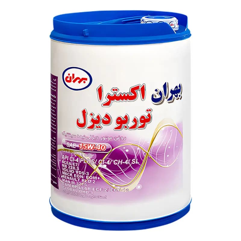 روغن موتور بهران اکسترا توربو دیزل 15W-40 Cl-4 CH-4 بیست لیتری — تصویر ۲