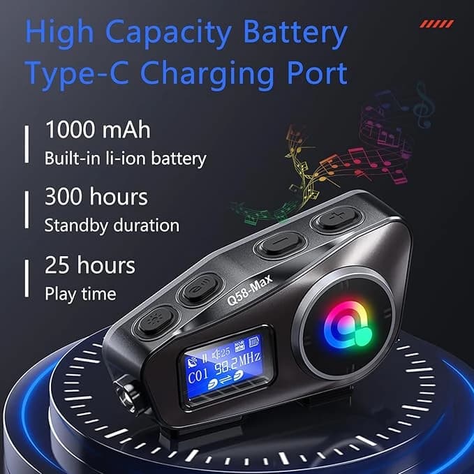 هدست کلاه کاسکت مدل Q58-MAX — تصویر ۷