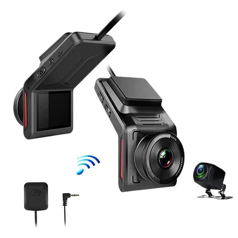 دوربین ثبت وقایع خودرو 2 لنز مدل K18-4G-WiFi سیمکارتی — تصویر ۲