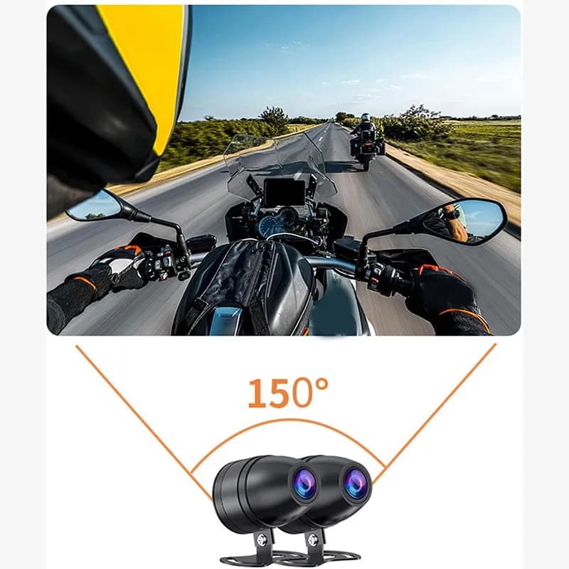 دوربین ثبت وقایع موتور سیکلت 2 لنز مدل M5B-WiFi با GPS — تصویر ۷