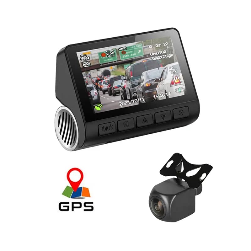 دوربین ثبت وقایع خودرو اتوویژن مدل HIS-4K WiFi+GPS با دوربین عقب FHD و GPS اکسترنال — تصویر ۹
