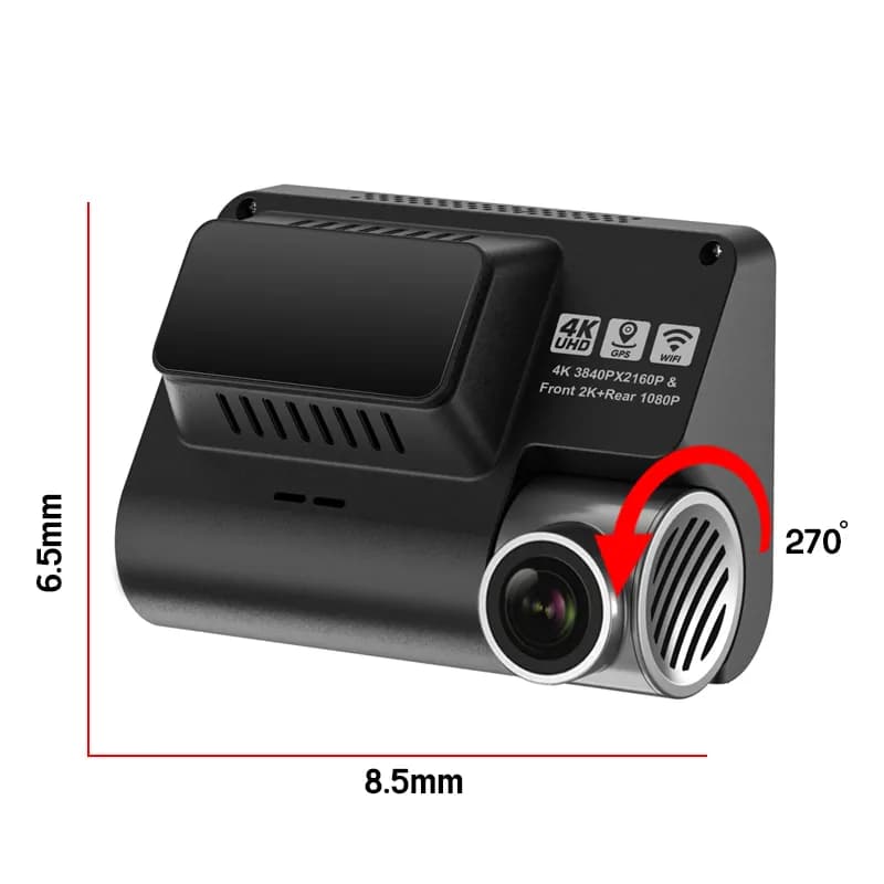 دوربین ثبت وقایع خودرو اتوویژن مدل HIS-4K WiFi+GPS با دوربین عقب FHD و GPS اکسترنال — تصویر ۷