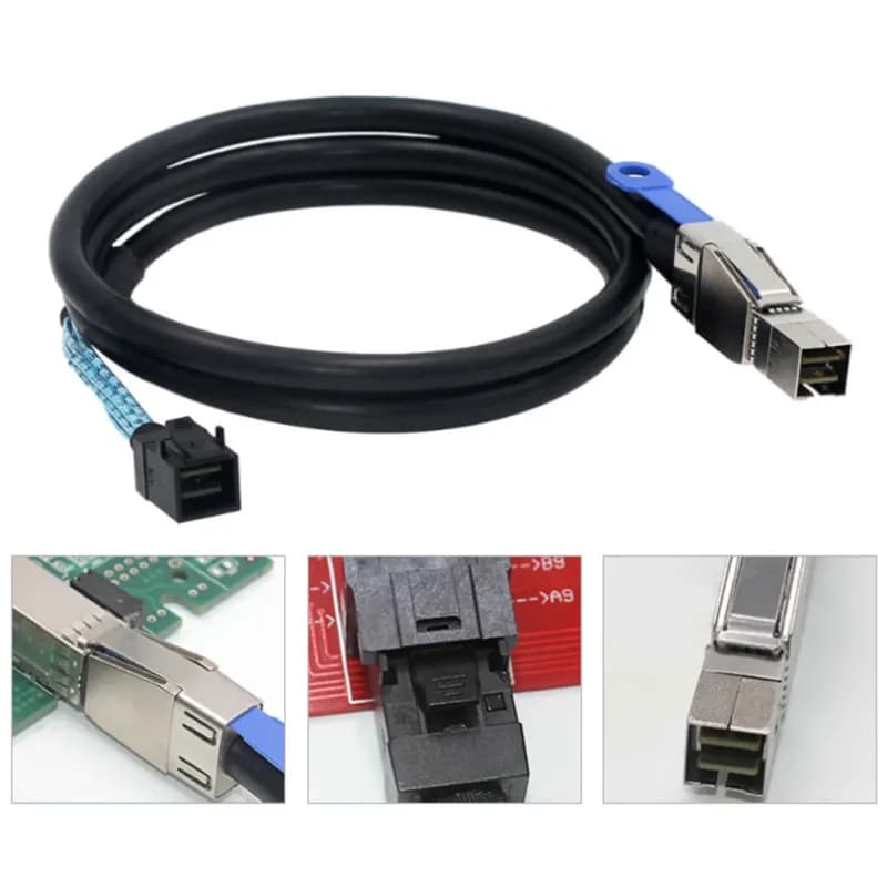 کابل تبدیل Mini SAS HD SFF-8644 به SFF-8643 مدل SM231 طول 1 متر — تصویر ۵