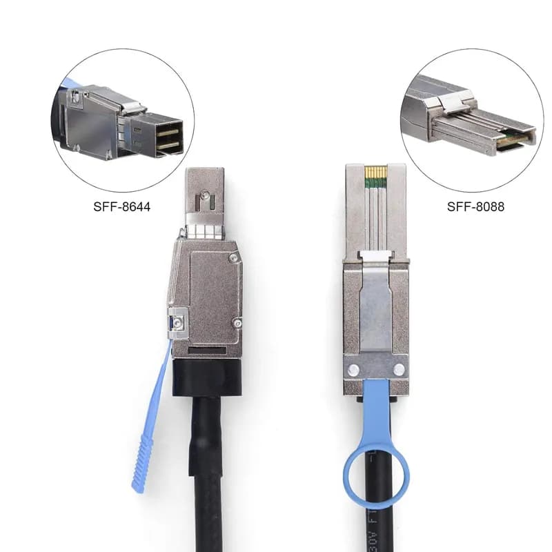 کابل تبدیل Mini SAS SFF-8644 به SFF-8088 مدل SM211 طول 1 متر — تصویر ۳