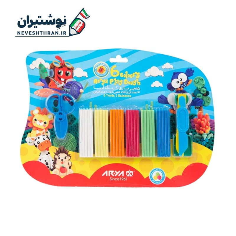 خمیر بازی 6 رنگ وکیومی همراه ابزار 1023