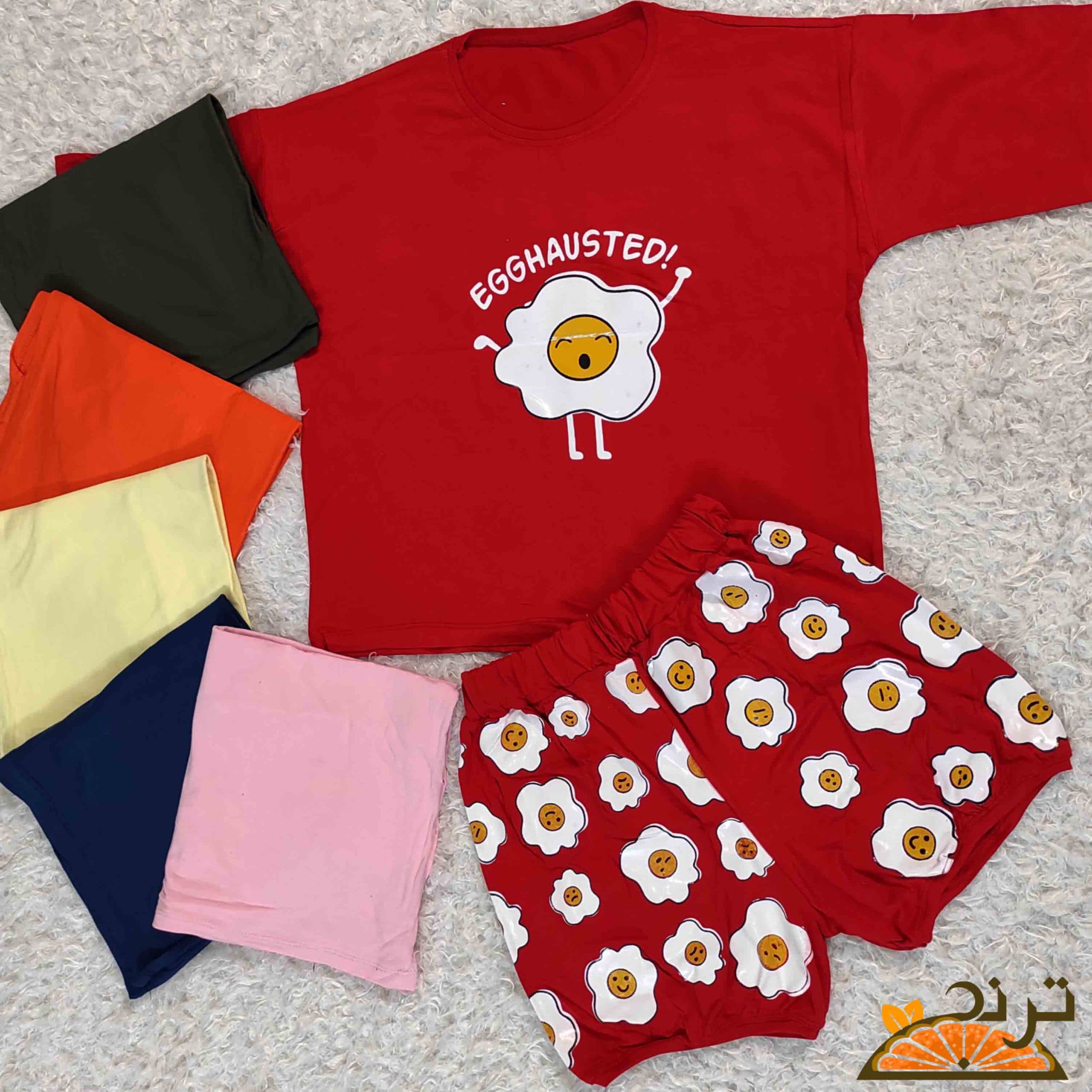 تیشرت شلوارک تخم مرغ