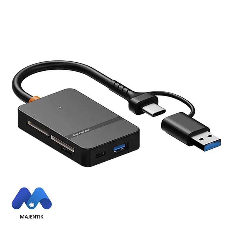 هاب و کارت‌خوان ۸ کاره مجنتیک مدل ADS-316 | مجهز به خروجی USB 3.0 و Type-C مخصوص مک‌بوک و لپ‌تاپ — تصویر ۹