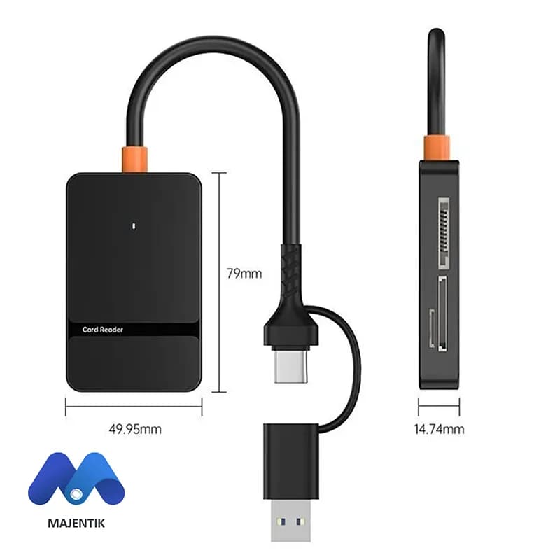 هاب و کارت‌خوان ۸ کاره مجنتیک مدل ADS-316 | مجهز به خروجی USB 3.0 و Type-C مخصوص مک‌بوک و لپ‌تاپ — تصویر ۶
