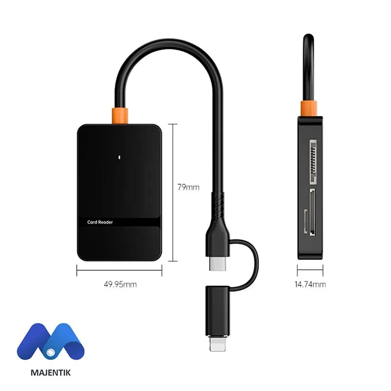 کارت خوان 8 پورت مجنتیک مدل ADS-315 با رابط دوگانه Type-C و Lightning — تصویر ۱۰