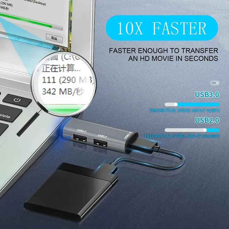 هاب 3 پورت USB3.0 مجنتیک مدل ADS-302A — تصویر ۸