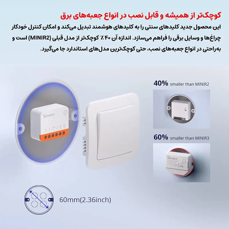 رله سوئیچ هوشمند وای فای سونوف SONOFF MINIR4 — تصویر ۴
