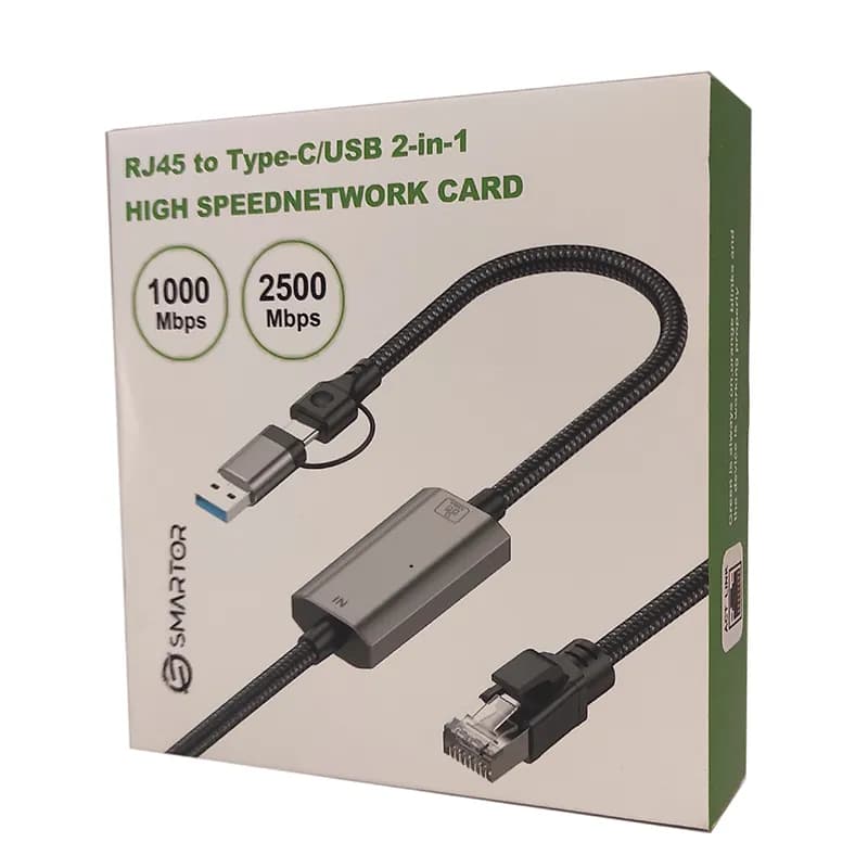 کابل تبدیل RJ45 به USB+Type-C مدل RJ-A-C — تصویر ۵