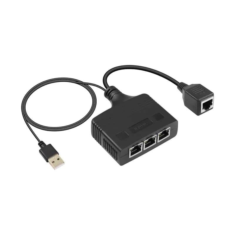 مبدل شبکه 1 به 3 RJ45 مدل Gigabit