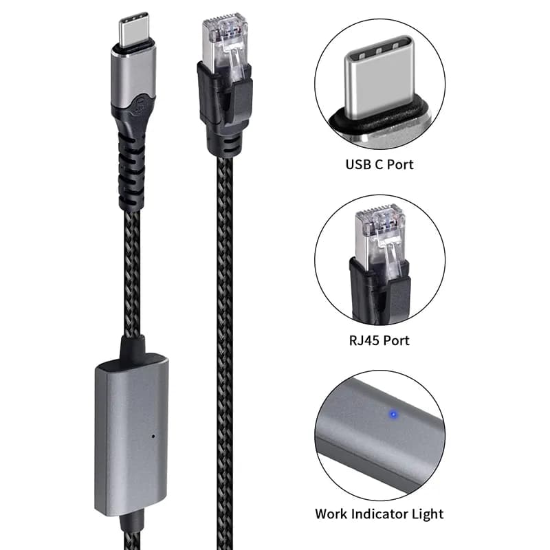 کابل مبدل RJ45 به Type-C مدل RJ-C — تصویر ۸