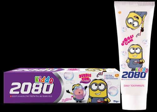 خمیر دندان کودک 2080 با طعم آدامس بادکنکی حجم 75 میل KIDDO BUBBLE GUM — تصویر ۳