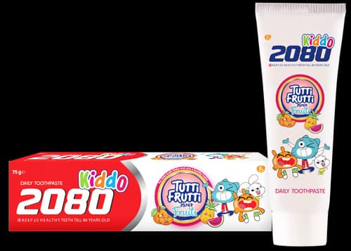 خمیر دندان کودک 2080 میوه ای حجم 75 میل KIDDO TUTTI FRUTTI