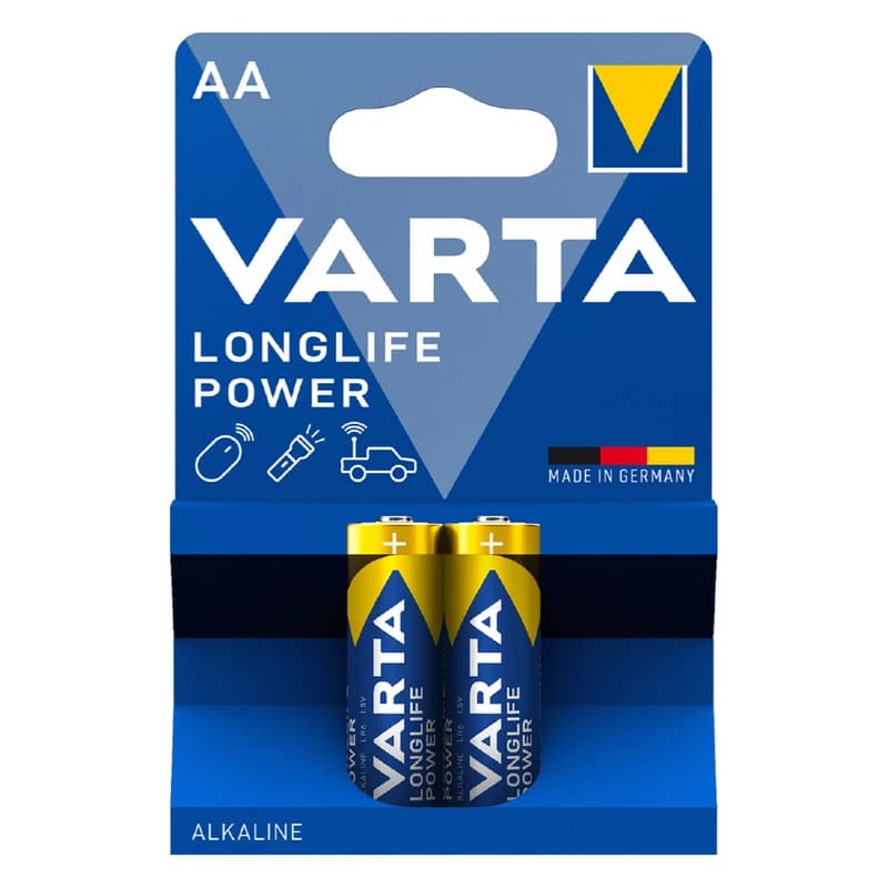 باتری قلمی دو عددی آبی مدل LONG LIFE POWER وارتا — تصویر ۲