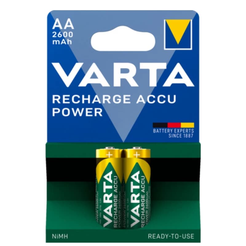 باتری قلمی قابل شارژ مدل ACCU power Ready-to-use 2600 بسته 2 عددی وارتال — تصویر ۲