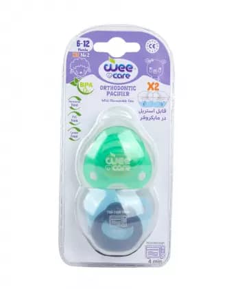 پستانک دوقلو ارتودنسی به همراه قاب وی کر سایز 2 مدل Wee Care P138 — تصویر ۳