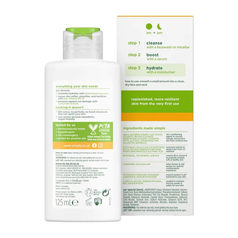 کرم آبرسان و مرطوبکننده سیمپل مدل Protecting Light با SPF15 حجم 125 میلی لیتر — تصویر ۴