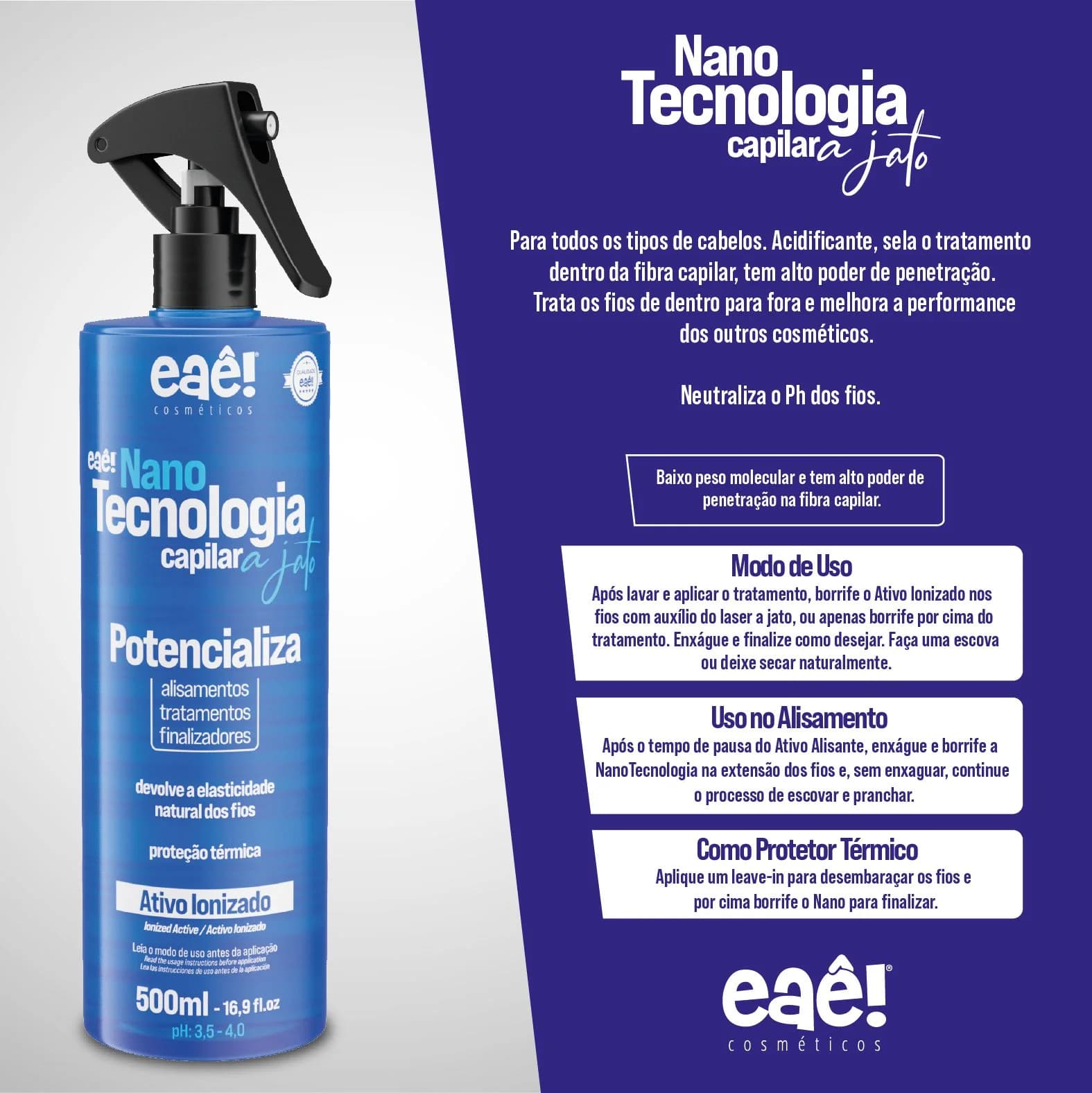اسپری نانو تکنولوژی آبی NanoTecnologia Capilar a Jato Verde 500 mil eae — تصویر ۲