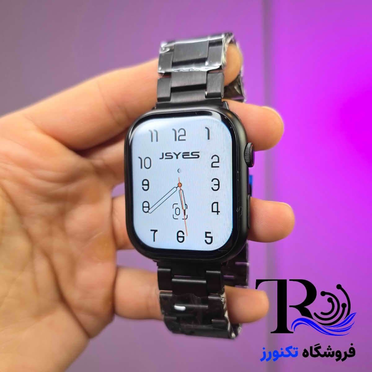 ساعت هوشمند JSYES M77 Pro با بند فلزی استیل — تصویر ۵