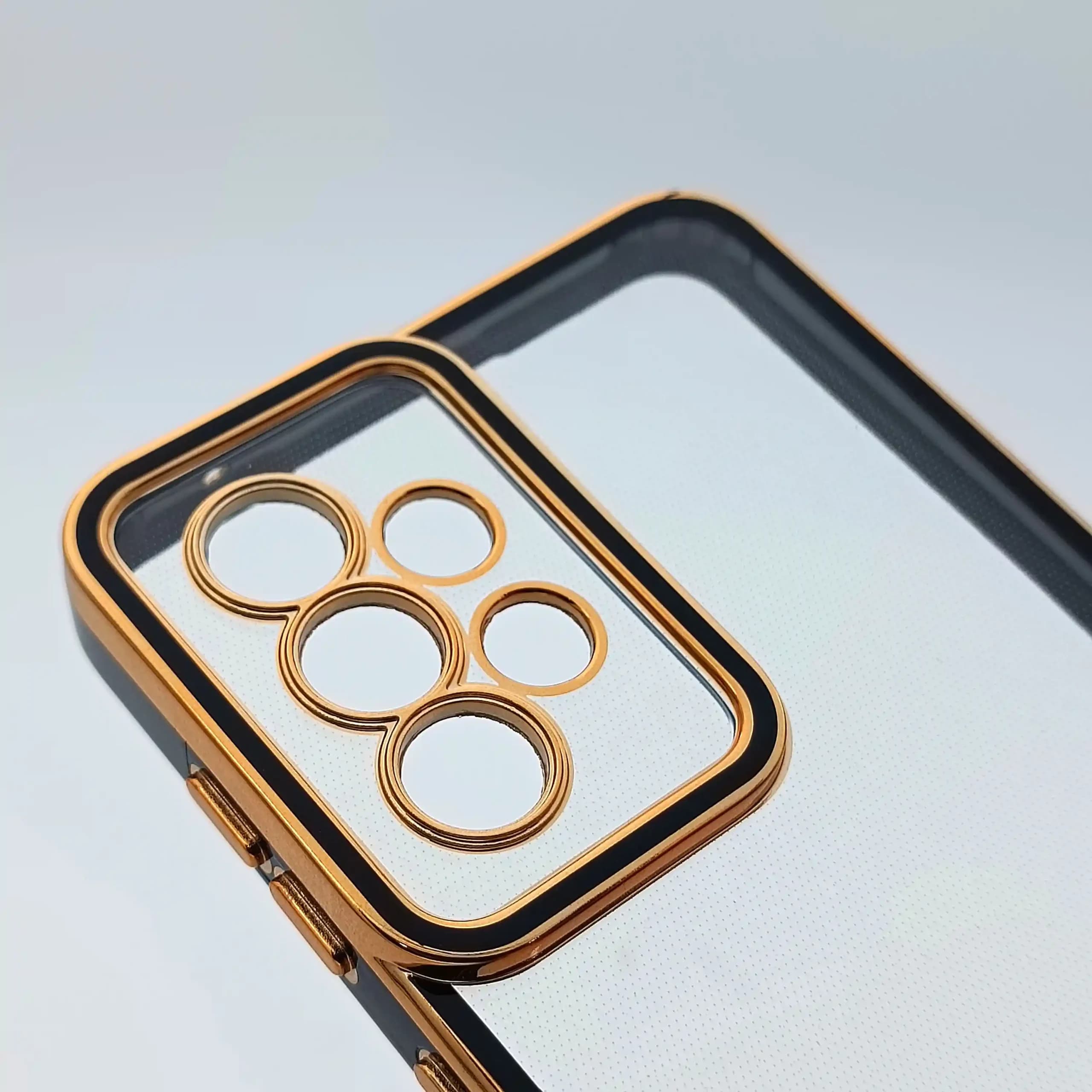 قاب شفاف دور طلایی مشکی SAMSUNG A73 — تصویر ۴