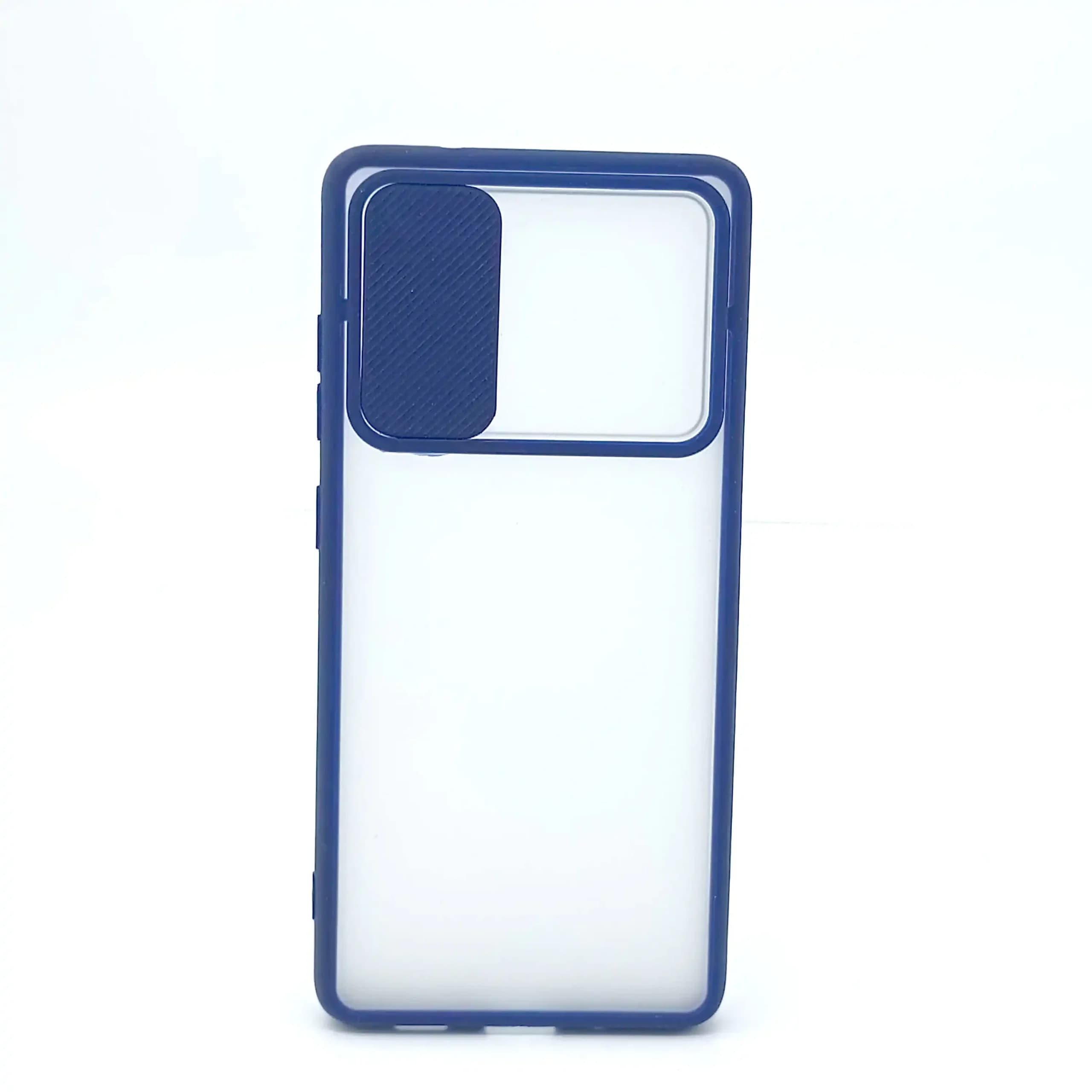 قاب طرح ‍‍پشت مات کشویی SAMSUNG S20FE – آبی تیره — تصویر ۳