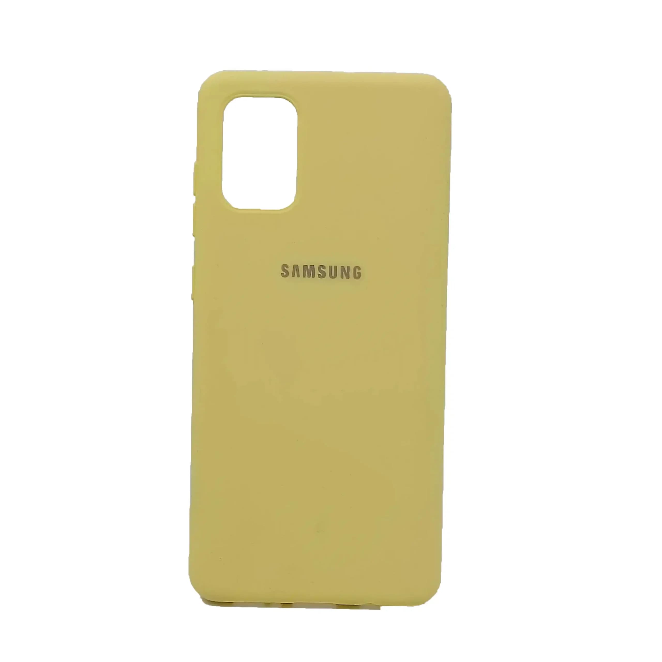 قاب طرح ‍‍سیلیکونی SAMSUNG A۷۱ -زرد — تصویر ۲