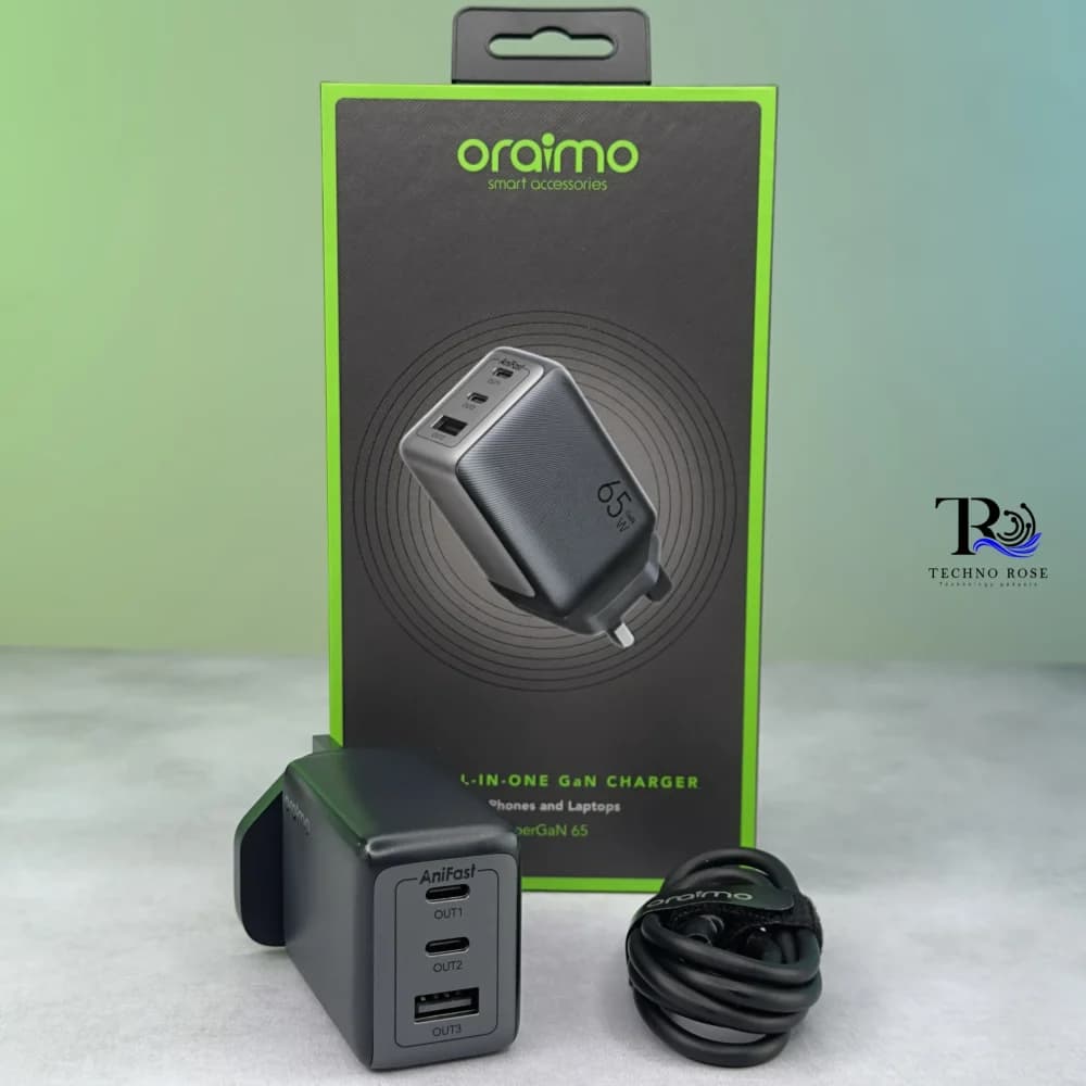 شارژر 65 وات اورایمو مدل OCW-7652E به همراه کابل دو سر تایپ سی — تصویر ۱۰