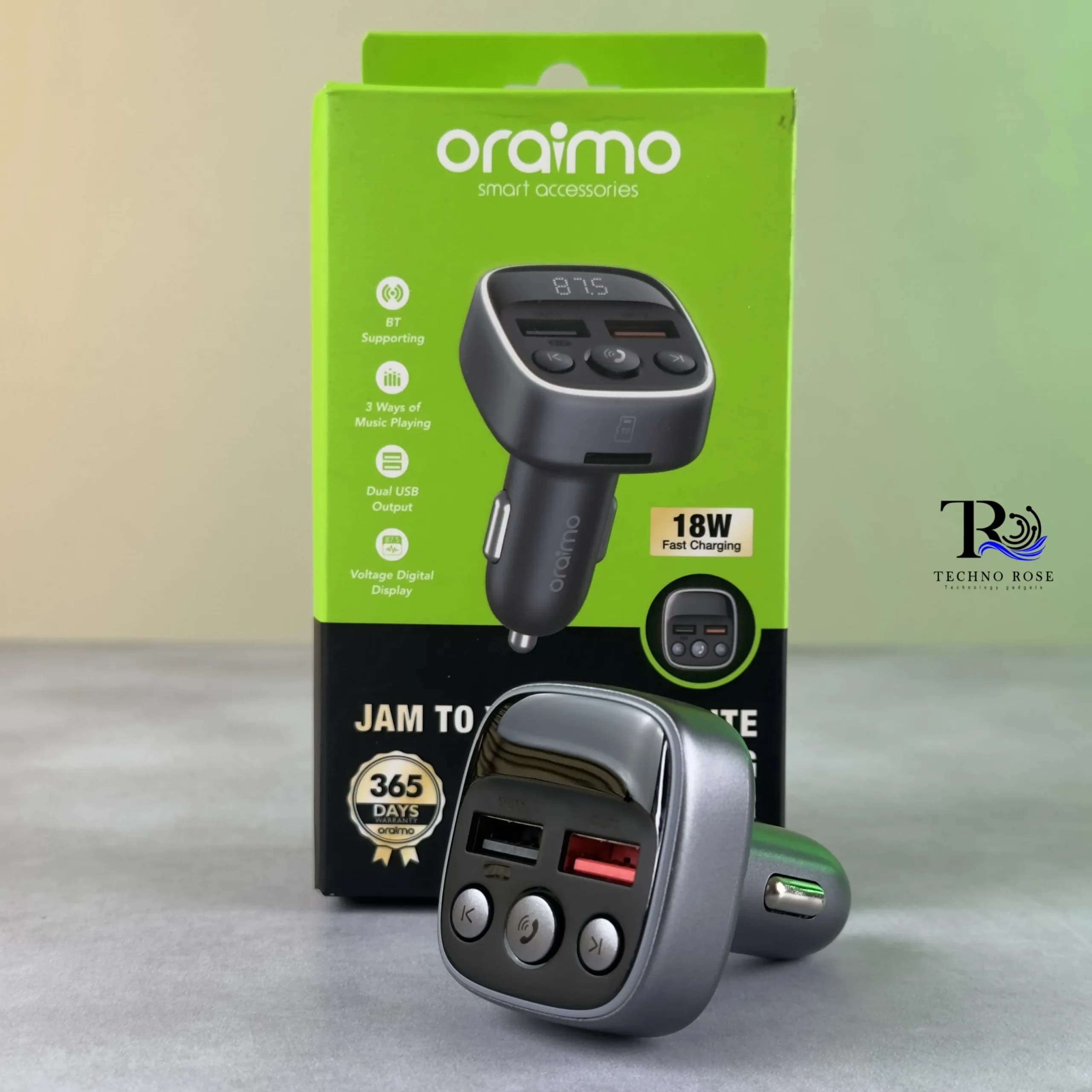 پخش کننده اف ام خودرو ارایمو مدل Boulevard 18W Car Charger — تصویر ۵