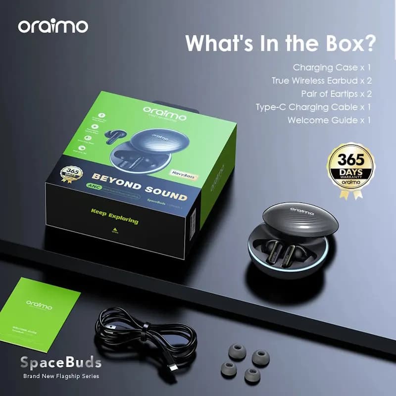 هدفون بلوتوثی اورایمو مدل space buds — تصویر ۱۰