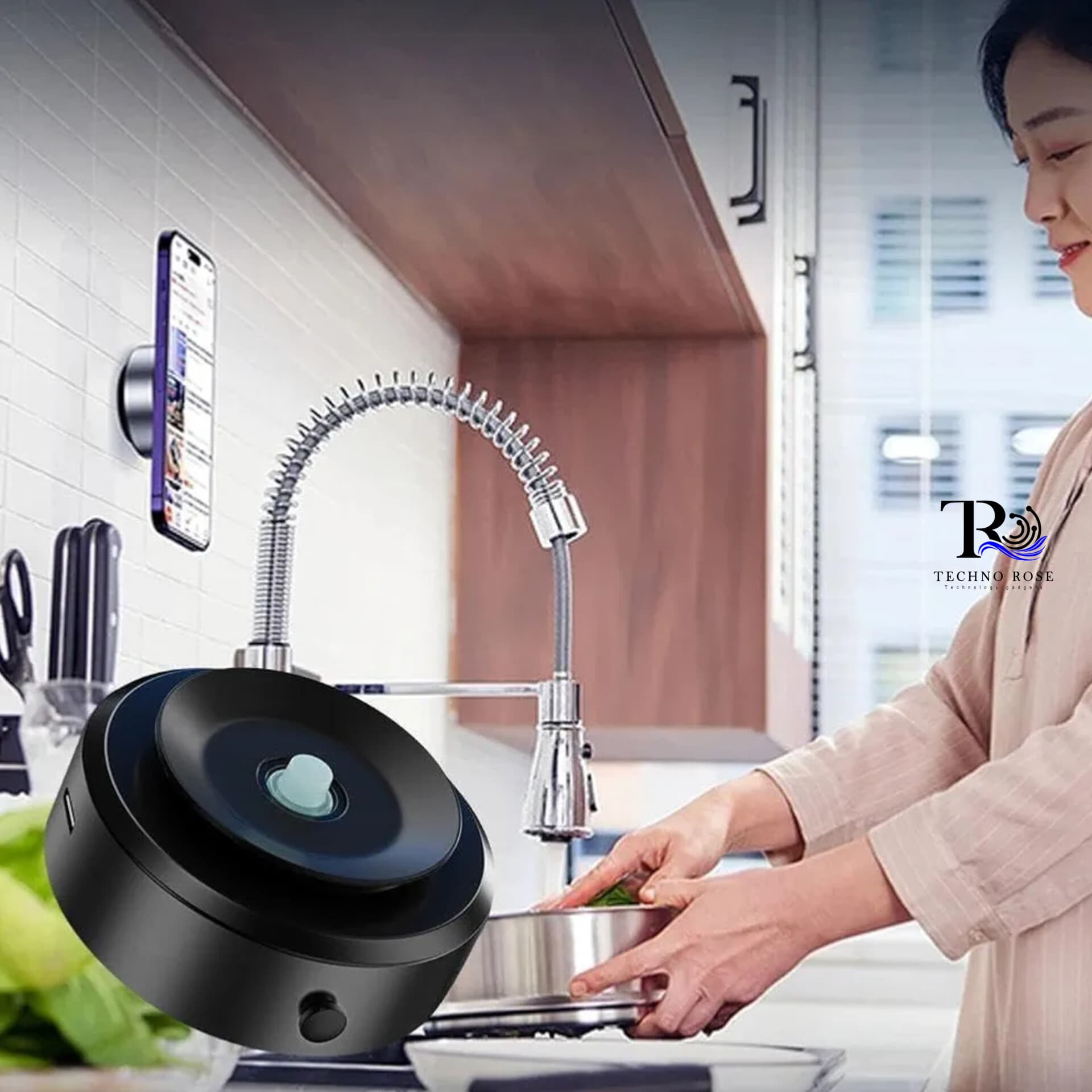 پایه نگهدارنده گوشی موبایل vacuum suction phone holder — تصویر ۵